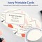 Avery Printable Oval Flat Cards, Sure Feed Technology, 4" x 6", Matte Ivory Cardstock, Print-to-The-Edge, Laser/Inkjet Printable, 20 Total, Great for Product Branding, Marketing, and More